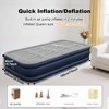 Buric Luxury Queen Air Mattress with Built-in Pump,Comfort Blow up