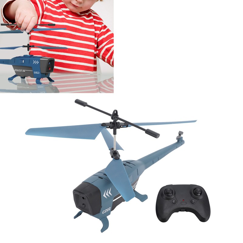 Remote Control Helicopter 3.5 Channel Intelligent Obstacle Avoidance Blue Remote