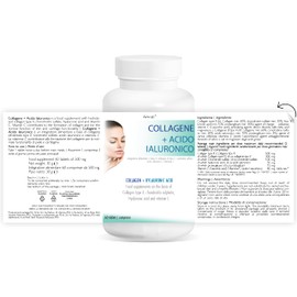 Collagen + Hyaluronic Acid Line@ | 60 cpr | Men & Women | Elasticity of the Skin | Ligaments | Muscles & Joints | Hydrolysed Collagen | Chondroitin | Hyaluronic Acid | Vitamin C