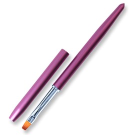 SILPECWEE 1Pc Kolinsky Nail Art Brushes, Acrylic Nail Brush Nail Clean Up Brush Nail Painting Pen UV Gel Builder, Dipping Powder, Poly Gel Extensions Manicure Brushes Salon Accessories