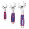 WORKPRO 3-piece Adjustable Wrench Set, Cr-V Wide Jaw Wrench With