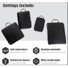 PANDA JOYS 4‑Piece Compression Packing Cubes Set –Expandable Travel Organizers