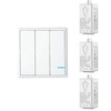 GreenCycle Wireless Lights Switch Kit,3-Way Wireless Switch & 3 Remote
