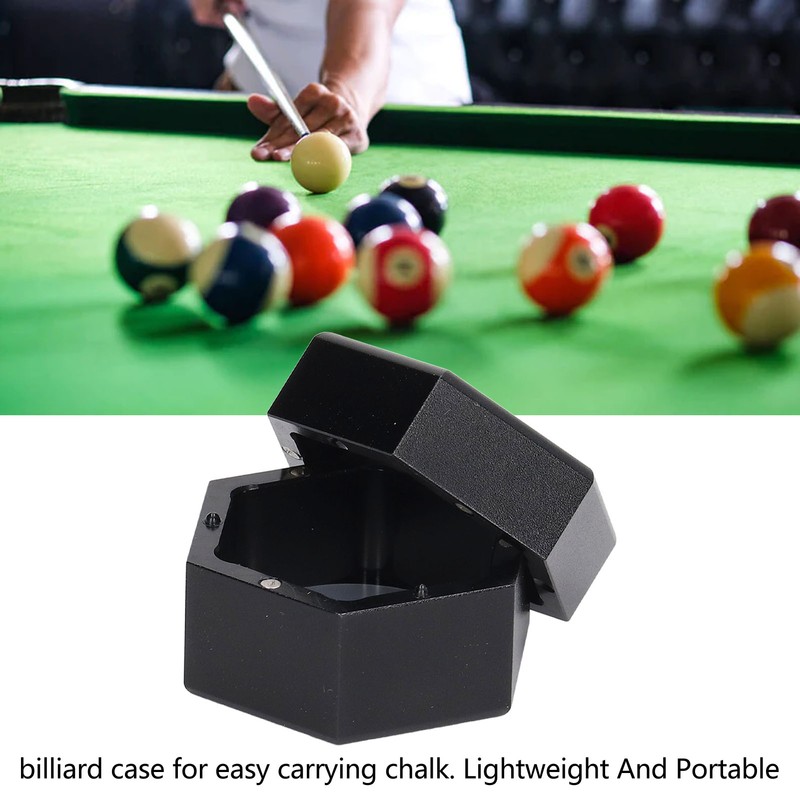 Mini Portable Billiard Chalk Case Hexagonal Pool Cue Chalk Box