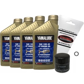 Yamaha 2007-2016 Genuine Yamaha YZF-R1 Full Synthetic 10w40 Oil Change Kit