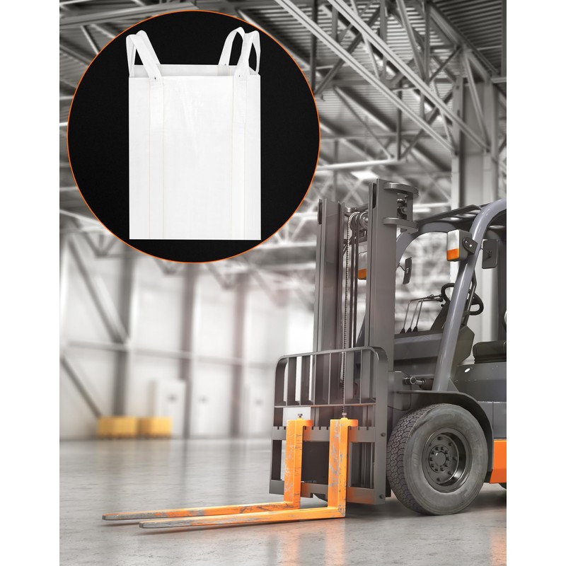 QWORK FIBC Bulk Bag, 4 Pack Sandbags 1 Ton Industrial