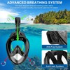 IGGDOQI 180°Full Face Snorkel Mask, Diving Mask, Professional Snorkel Set,
