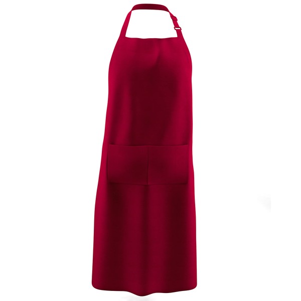 lepni.me Premium Cooking Aprons | Cooking Baking Grilling for Home and Restaurant | Aprons with Double Pocket for Men and Women | Kitchen Apron, burgundy