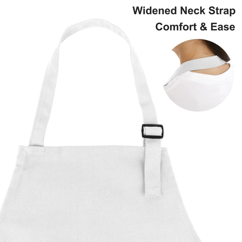 TOPTIE Cotton Canvas Kids Apron, Cooking Aprons and Chef Hat