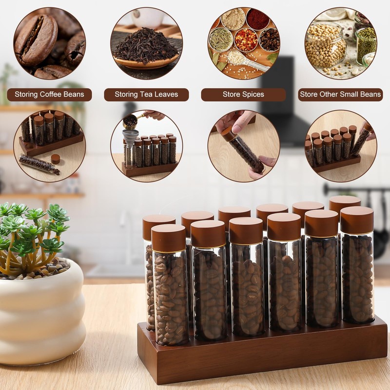 Aphumedc Coffee Bean Storage Canisters Set, 12 Pack Coffee Bean