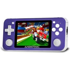 Retro GamePro RG351P Consola de juegos portátil, consola compatible con PSP / PS1 N64 NDS Open Linux Tony System RK3326 Chip 64G TF Card 2500 Classic Games visualización IPS de 3.5 pulgadas, batería