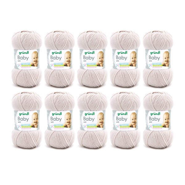 Gründl Baby uni Knitting Yarn / Crochet Yarn (Oeko-Tex Certified