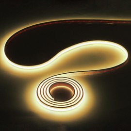 pcningled Bright COB LED Strip Light AC 110V Adhesive Flexible Cuttable Strip Lights 10M with Plug 32.8 Feet IP67 Waterproof Tape Lighting 3000K Warm White for Bedroom (Warm White, 32.8ft)