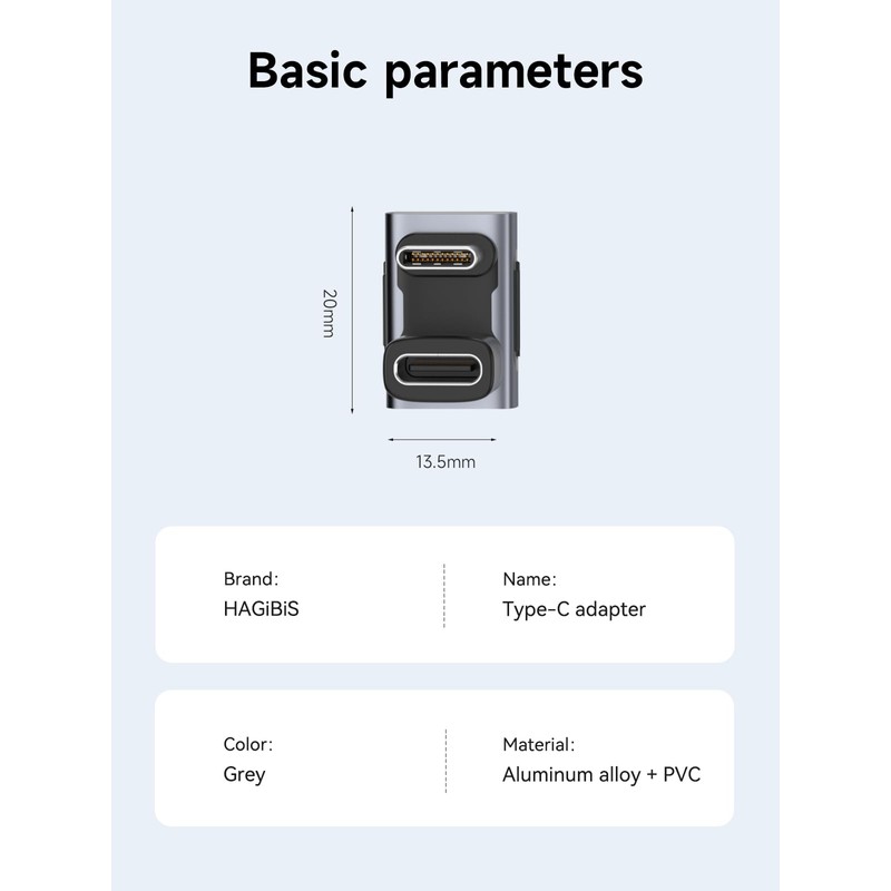 Hagibis Adaptador USB C de 240 W 40 Gbps 8K,