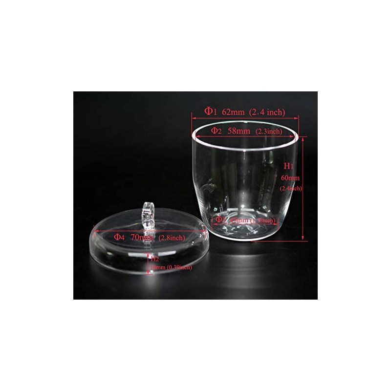 Quartz Crucibles Lab Crucible with Lids (10 ml, 50 ml,