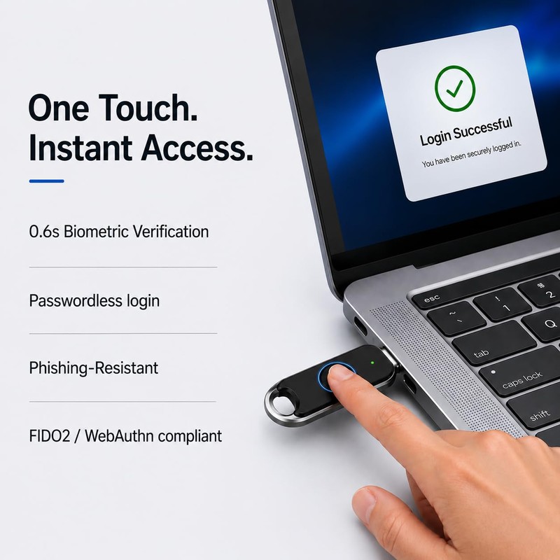 imKey Pass S6 FIDO2 FIDO U2F Certified Fingerprint Security Key