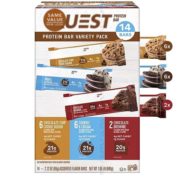Quessts Protein Snack Bars – High Protein, Low Sugar, Brain