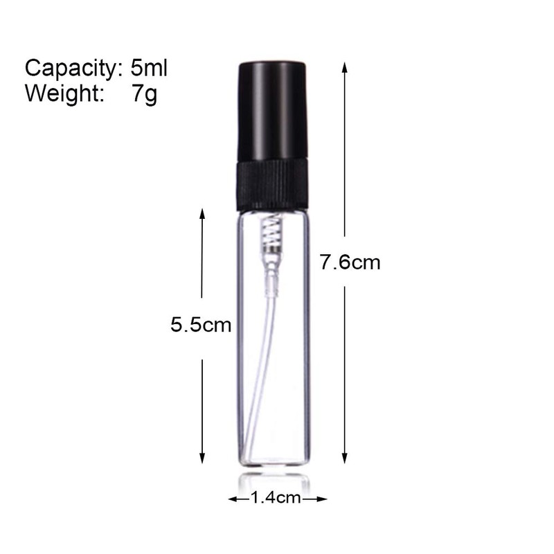 Enslz 5ml Perfume Mist Spray Bottles Refillable Mini Empty Travel