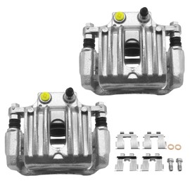 funire Rear Disc Brake Caliper Assembly Compatible with Kia Sedona 2006/2012/2014 3.8L, Hyundai Entourage 2007 3.8L 19-B3203 19-B3202 Rear Driver and Passenger Side with Bracket Caliper, 2pcs