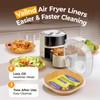 250 Pcs 8" Square Air Fryer Liners Disposable, Unbleached Parchment