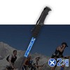 Non-slip handle 4-stage adjustable hiking stick Blue x 2