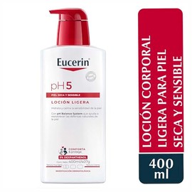 Eucerin Ph5 Loción Corporal Hidratante para Piel Seca O Sensible, 400 ml hidratación inmediata y duradera a la piel sensible
