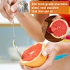 8 Pieces Stainless Steel Fruit Spoons, Grapefruit Spoon with Serrated