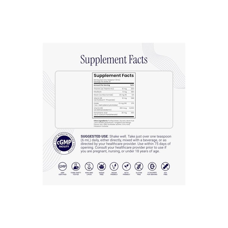 Rho Nutrition Liposomal Methylated Vitamin B Complex – Ultra High