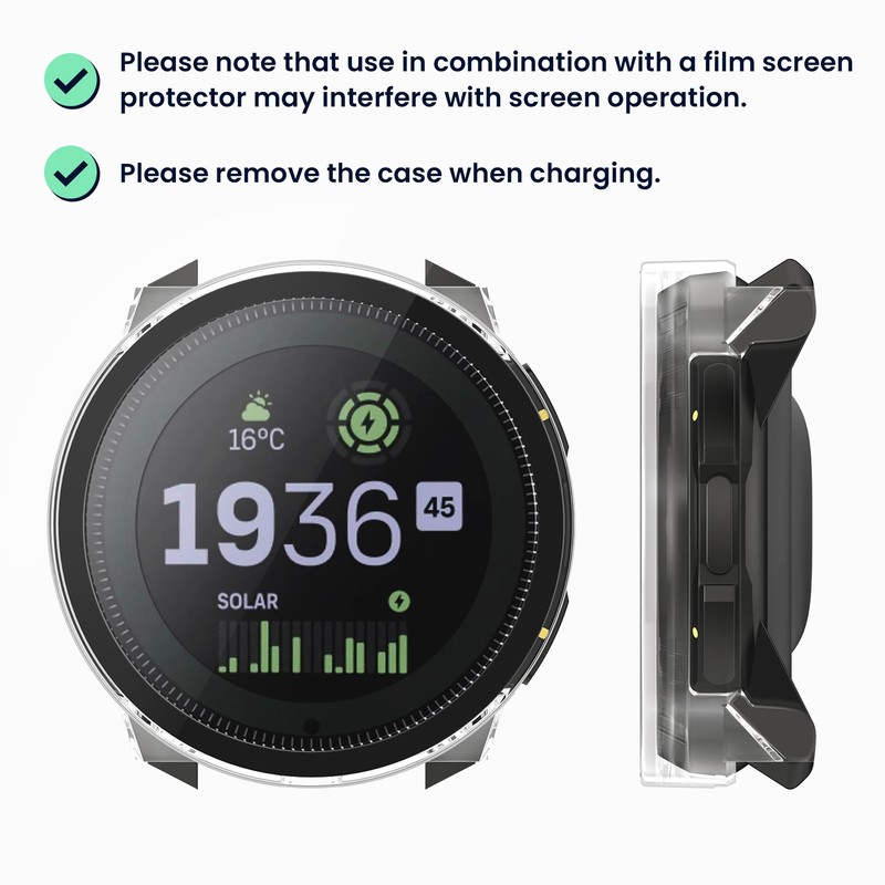 kwmobile Cover Comaptible with Suunto Vertical Covers - 2x Tempered