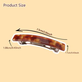 Fumwase 6PCS Hair Barrettes for Women Shell Hair Clip Hair Accessories Barrettes for Thick Thin Long Short Hair (Blue + Red + Color + White + Tortoiseshell + Black and white)