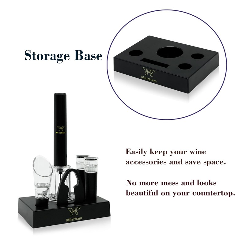 Mincham Wine Opener, Air Pressure Corkscrew Wine Bottle Opener with
