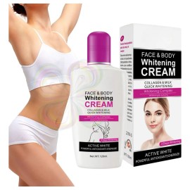 Crema Aclarante Cara y Cuerpo Universo en Linea con Colágeno 120ml Hipoalergénica