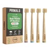PRIMALS Kids Boar Bristle & Bamboo Toothbrush (4-Pack) - Healthy