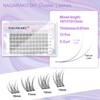 NAGARAKU Selfgrafting Segmented False Eyelashes, DIY Eyelashes, Triple Fish Tail