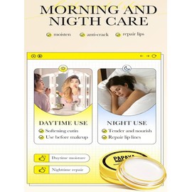 Hydrating Lip Balm for Dry, Cracked Lips - Lip Repair Moisturizer Cream with Papaya Extract for Long-Lasting Moisturizing Smoothing and Softening Suitable for Day & Night Use,6g