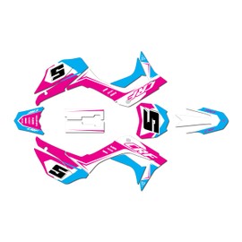Kalair GFX Graphics Kit for Honda CRF110F (2019-2024) VENOM Series Magenta 09 Mil - Dirt bike Custom Racing Graphics Decals Stickers Kit, no-plastics