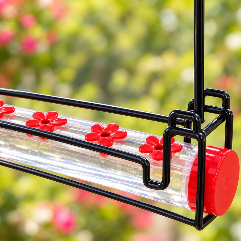 Hummingbird Feeder for Outdoors, 18-Inch Hanging Nectar Feeder with Multiple