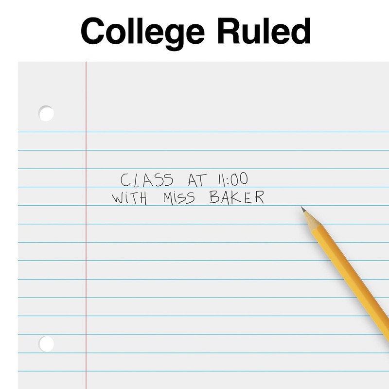 Staples 200055 College Ruled Filler Paper 5 1/2-Inch x 8