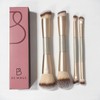 BS-MALL 4 Pcs Portable Double-ended Makeup Brush Set - Luxury
