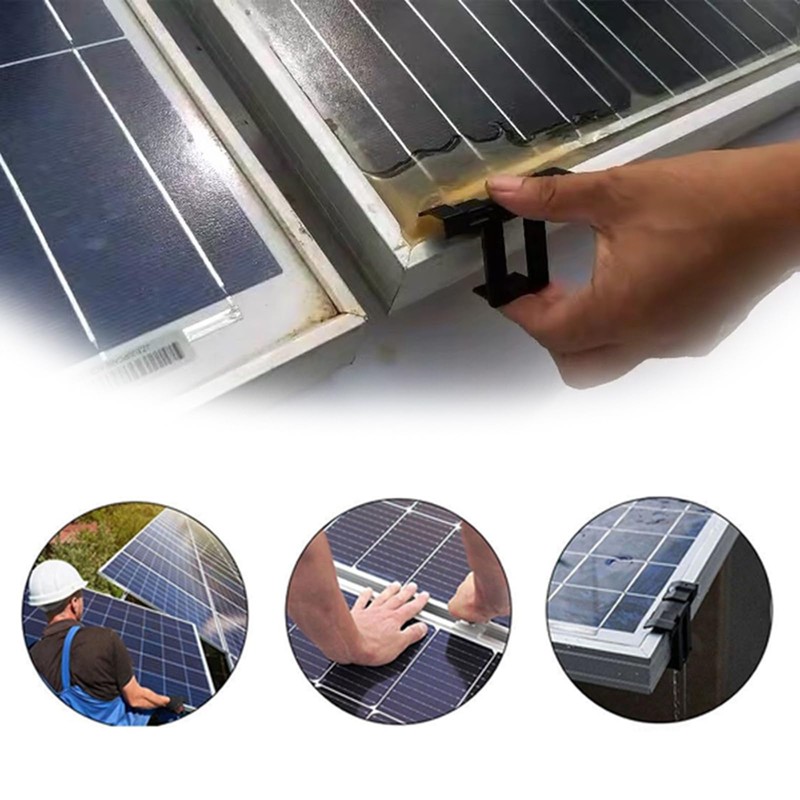 JVHLOV 50PCS Solar Panel Water Drain Clips, 30 mm Solar