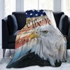 American Bald Eagle Flag Blanket Soft Lightweight Throw Blankets Cozy