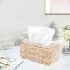 Tabletop Crystal Tissue Box Gold Paper Box Home Crystal Napkin