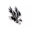 Unbranded Eagle Tattoo-Style BLACK vinyl decal weatherproof dishwasher-saf
