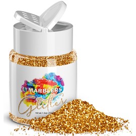 MARBLERS Twinkle Glitter [Honey Gold] 1.5oz (42g) | Fine | Non-Toxic, Vegan, Cruelty-Free | Face, Body, Eyeshadow, Hair, Festival, Party Makeup | Nail Art, Polish | Resin, Tumbler, Slime, Craft