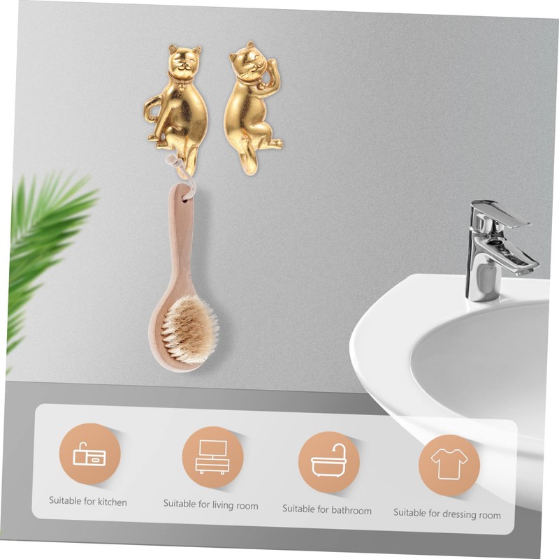 Mobestech 1 Set Animal Shape Wall Hooks Decorative Hangers for