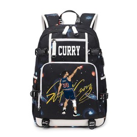 Ansigeren No. 30 Basketball Player Multifunctional Backpacks Sports Fan Bookbag Travel Student Backpack (D2)