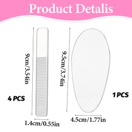 5pcs Nano Glass Foot File Glass Nail Files and Buffers Callus Remover for Feet Foot Scrubber Professional Manicure Set on Wet and Dry Feet