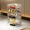 Lipstick Holder Stand Storage Box, Compartment Makeup Organizer, Clear Lipstick