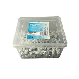 500 x White Round Cable Clips 4mm