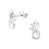 Laimons Women's Stud Earrings Girls Jewellery Lizard Salamander Shiny Sterling